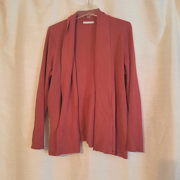 Linda Matthew Pink Sweater Cardigan Size 1x  *BOGO* - Picture 1 of 4